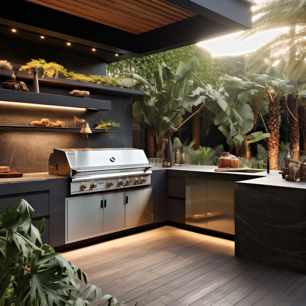 Built-In Gas Grill Station
